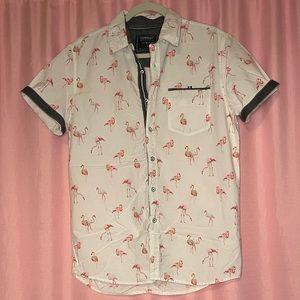 Casual men’s flamingo shirt